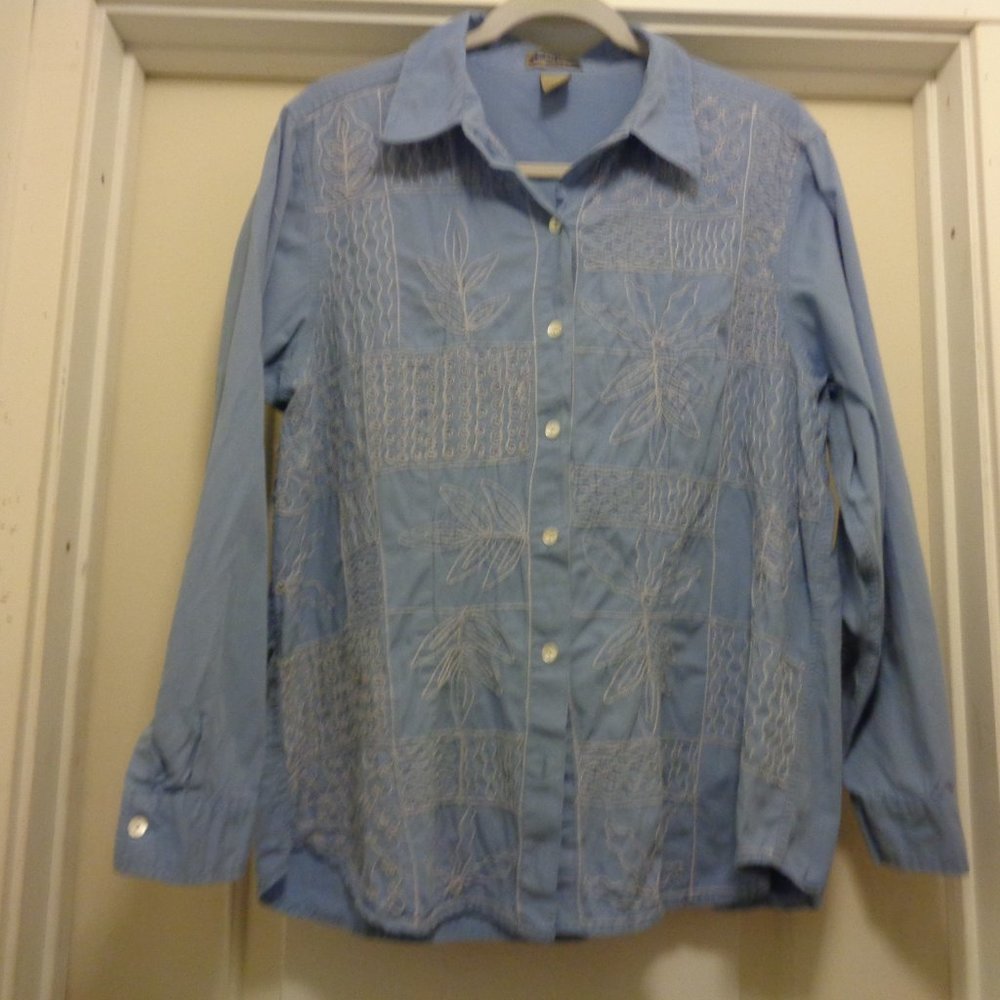 WORKSHIRT COASTAL GRANDMOTHER RETRO SHAVER LAKE W EMBROIDERY X L